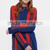 China Oem Fashion Women Strip Loose Pullover Long Sweaters Girl With Tassels thumbnail-2