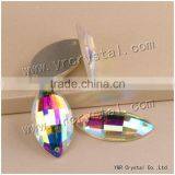 Sew on Fish Eye ab Rhinestones Beads Crystal Glass Beads AB Color With Two Holes or Not thumbnail-6