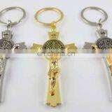 Wholesale Metal Cross Keychain, Jesus Religious Keychain, Promotional Gift Keychain thumbnail-3