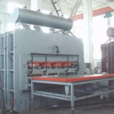 Short Cycle Melamine Laminating Hot Press for HDF Laminate Flooring, Furniture thumbnail-4