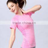 Women Pure Colored Yoga T-shirt thumbnail-2