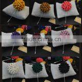 Handmade Men's Flower Lapel Pin 1.3" Wool Felt Boutonniere Stick Pin ML14 thumbnail-5
