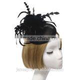 New Design Fashion Black Hairwear Fascinator With Feather Flower thumbnail-2