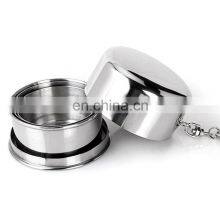 Best Selling Stainless Steel Collapsible Cup With Keychain, Camping Folding Cup thumbnail-2