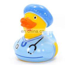 Navidad Custom Christmas Vinyl Animal Little Rubber Plastic Duck Water Bath Toys for Baby Shower Gift thumbnail-1