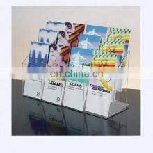 3 Tiers 12 Pockets Clear Acrylic Flyer Holder/ Leaflet Holder Display