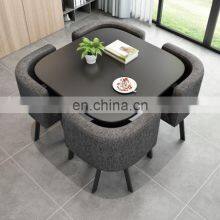 Factory Modern Luxury Hot Sale Saving Place Coffee Table Sets Leisure Round Dining Tables And 4 Chairs Set thumbnail-5