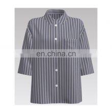 Hot Sale 94% Cotton 6% Linen Yarn Dyed Blue Stripe Fabric for Shirt