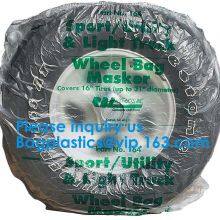 Spare Car Tire Plastic Storage Tote Bags for Tyre Packaging Custom Size Disposable Clear pe Printing Side Gusset, Limite thumbnail-5