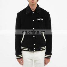 100% Polyester Satin Varsity Bomber Baseball Winter Jacket Woodland Men Jacket thumbnail-1
