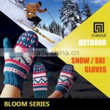 OM2870 O.MOSA 3G Jacquard Winter Mittens Knitted Warm Gloves