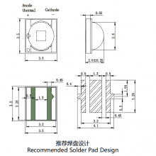 3535 SMD InfraRed LED 30°/60°/90°/120°/150° for Filling Light, IR Night Version, Security Monitoring, Visual Doorbell Newopto thumbnail-3