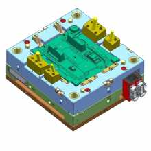Custom Plastic Mold 1+1 Cavity Family Mold for Automotive Door Switch Panel thumbnail-2