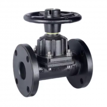 Diaphragm Valve G41J--PN10/PN16 Flange Ductile Iron Rubber Soft Seal Anti-Corrosion Manual Diaphragm Shutoff Valve thumbnail-1