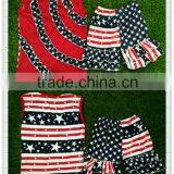 American 4th of July Girls Clothes New Baby Summer Patriotic Clothing Set Infant Girls Dress Outfits thumbnail-5