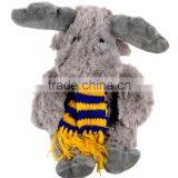 Cheap Stuffed Reideer Toy for Christmas/Wholesale Stuffed Moose With Scarf/Soft Christmas Toy Sitting Reindeer thumbnail-1