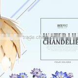 Wooden LED Pendant Light JK-8005B-29 2016 New Design Artichoke Wooden Bamboo Pendant Lighting thumbnail-6