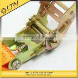 2"WLL 5000kg Polyester Heavy Duty Racheting Cargo Strap W/ J Hook thumbnail-2