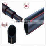 8 Inch ISO4427 PE100 HDPE Pipe With Red Stripes for Mining Industry