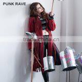 PY-086 Gothic Autumn Turn-down Collar Fitted Micro Suede Ladies Tassel Coats thumbnail-5