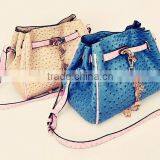 2015 Newest Ostrich Pattern pu Leather for Fashion for Bags A1628 thumbnail-4