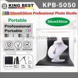 KINGBEST 50x50cm Adjustable Light Distance Light Weight Portable Lighting Photo LED Studio Shooting Tent Photo Studio Light Kit thumbnail-1
