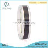 6mm Good Quality Titanium Wedding Bands With Wood Inlay thumbnail-3