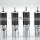 Hi-End MCA MEET Carbon Firber Rhodium Plated Rca Plug Male
