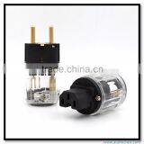 OEM/ODM Gold Plated EU Schuko Mains Power Plug + IEC Connector Audio