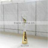 Gold Colored Thick Stem Long Champagne Glasses thumbnail-2