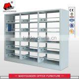 Classic vertical metal double side book shelf