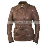 Leather Media Motorcycle Jacket for Women thumbnail-1