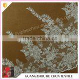 HC-2415-1 Hechun Hot Design Handmade Embroided Flat Lace Bridal Trim thumbnail-1