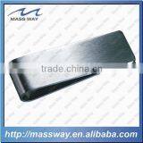 Promotional Blank Brushed Stainless Steel Money Clip