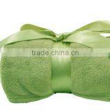 Super Soft Thick Coral Fleece Blanket With Silk Ribbon Great for Promotional Gift thumbnail-3