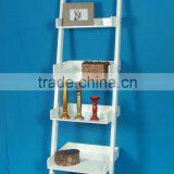 Simple White Lacquer Ladder Line Display Shelves thumbnail-1