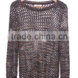 Boat neck knitted jumper