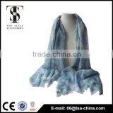 New Fahsion Warn Plain 100% Wool Printed Scarf thumbnail-1