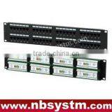 48 Port UTP Cat5e/Cat6 Patch Panel 19" 2U,Krone & 110 Dual IDC