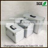 Three-piece Set Small Silver Dot Fabric ABS Aluminum Welding Case Aluminum Instrument Case