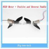 8520 3V-5V Strong Magnetic 2PC DC Coreless Motor + 2PC 60mm Propellers W1304