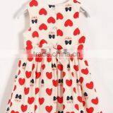 2016 New Style Children Girls Dress Love Heart Printed Dress Wholesale OEM ODM thumbnail-2