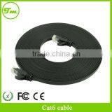 1.5 Ft Black Cat.6 Flat Patch Cable
