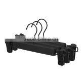 Adjustable Matting Black Plastic Pants Hanger With Clips, for Skit/Bottom thumbnail-1