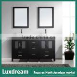 60'' Double Mirror Bedroom Vanity Set With CUPC Vessel Sinks