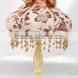 Fabric Table Lamp With Lace Shade