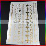 Custom Tatoo Gold Metallic Temporary Body Jewelry Tattoo thumbnail-2
