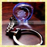 Best Seller Purple Crystal Heart Shape Keychains For Wedding Give Away Gifts