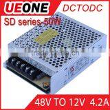 Hot Sale 48VDC to 12v4.2a Switching Power Supply 50w Power Supply