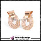 Mesh Stardust Rose Gold Stud Earring Gift for Women Girl with Tiny Stones Filled